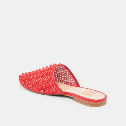 Dolce Vita SHOES Rova Bead Chili Beaded Mesh Flats
