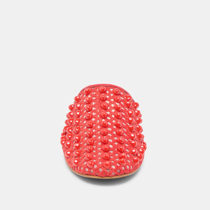 Dolce Vita SHOES Rova Bead Chili Beaded Mesh Flats