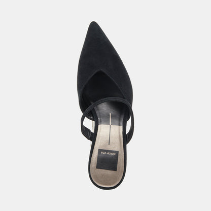 Dolce Vita SHOES KANIKA WIDE HEELS ONYX SUEDE
 – Dolce Vita