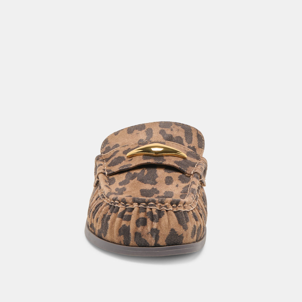 Dolce Vita SHOES Jodero Brown Leopard Printed Suede Flats