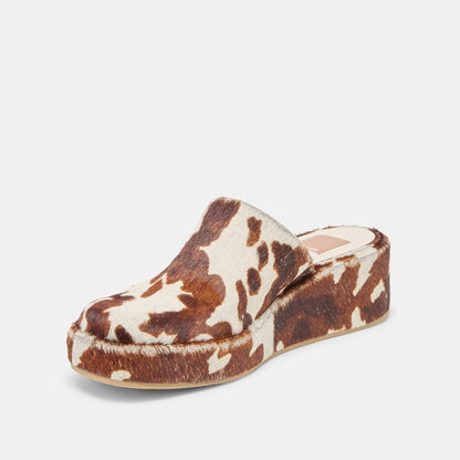 Dolce Vita SHOES Rosita Cocoa Taurus Calf Hair Flats