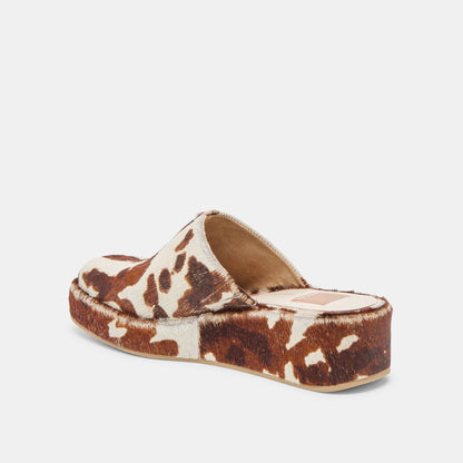 Dolce Vita SHOES Rosita Cocoa Taurus Calf Hair Flats
