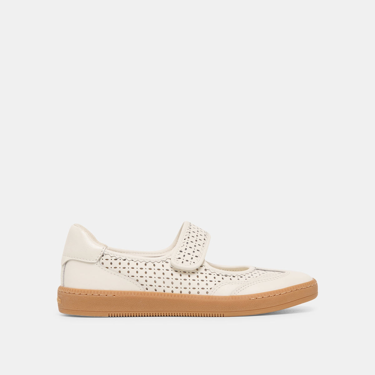 Dolce Vita SHOES Nanet White Perforated Leather Sneakers