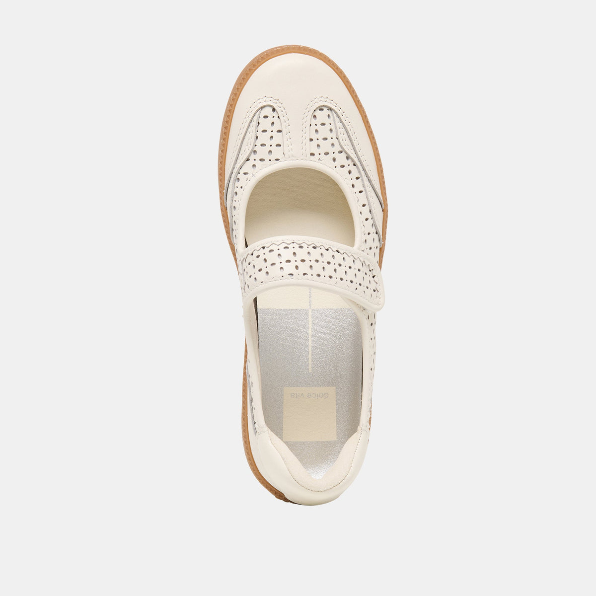 Dolce Vita SHOES Nanet White Perforated Leather Sneakers