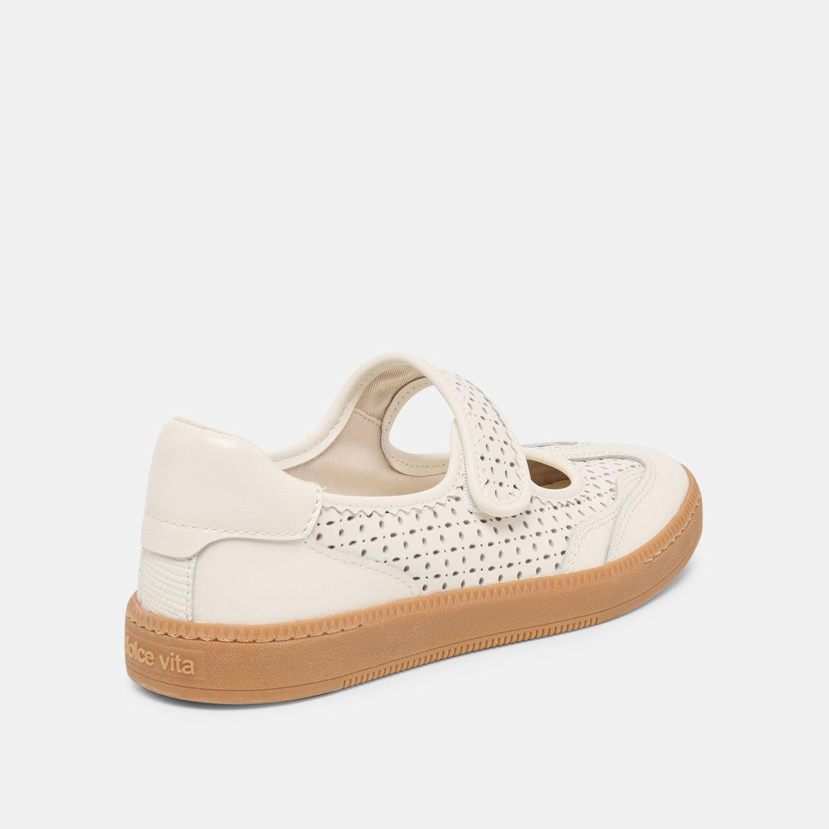 Dolce Vita SHOES Nanet White Perforated Leather Sneakers