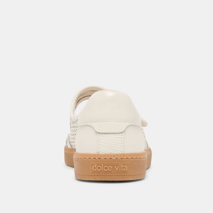 Dolce Vita SHOES Nanet White Perforated Leather Sneakers