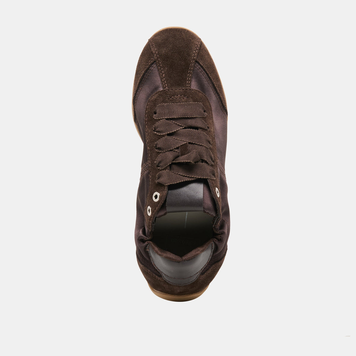 Dolce Vita SHOES Dakoda Dk Brown Satin Sneakers