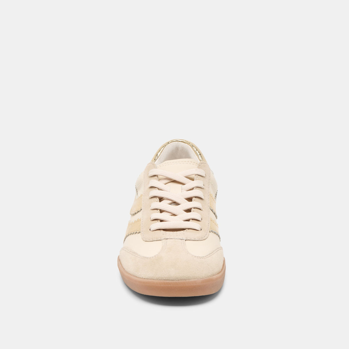 Dolce Vita SHOES Merit White Gold Leather Sneakers