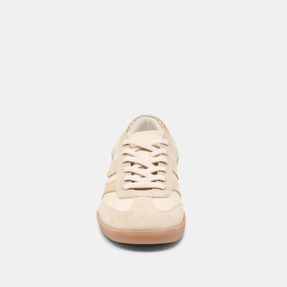Dolce Vita SHOES Merit White Gold Leather Sneakers