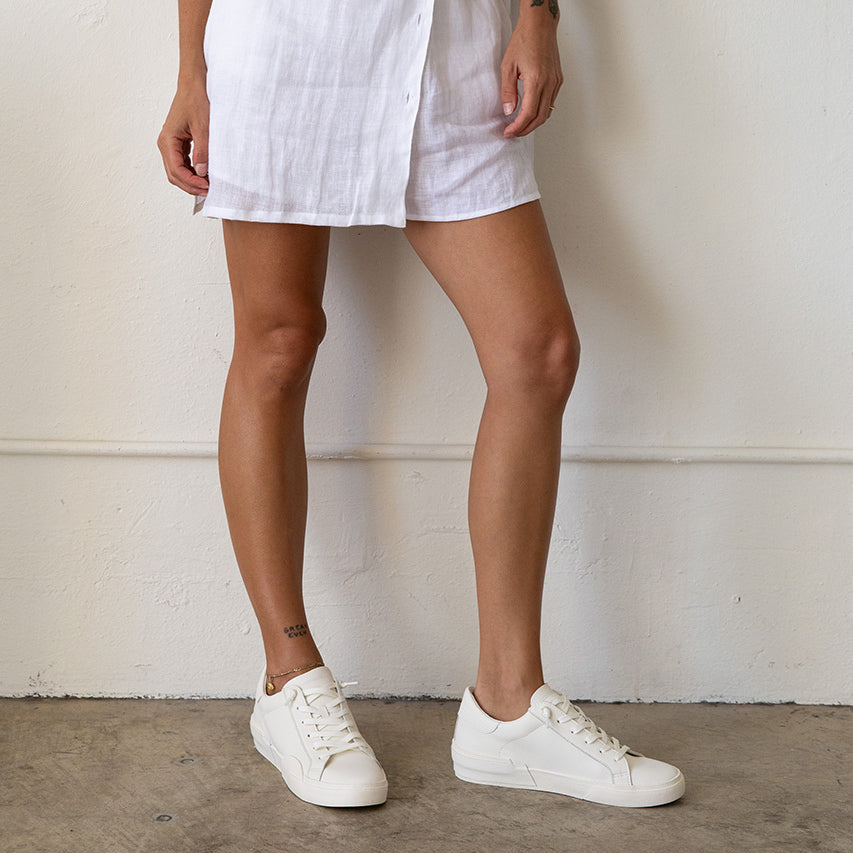 Dolce Vita SHOES Zina 306 Sneakers White Recycled Leather | White Leather Sneakers
 – Dolce Vita
