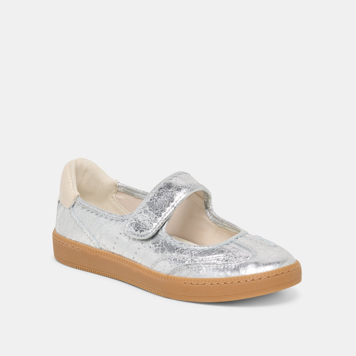Dolce Vita SHOES Nanet Silver Leather Sneakers