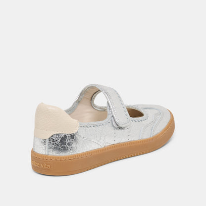 Dolce Vita SHOES Nanet Silver Leather Sneakers