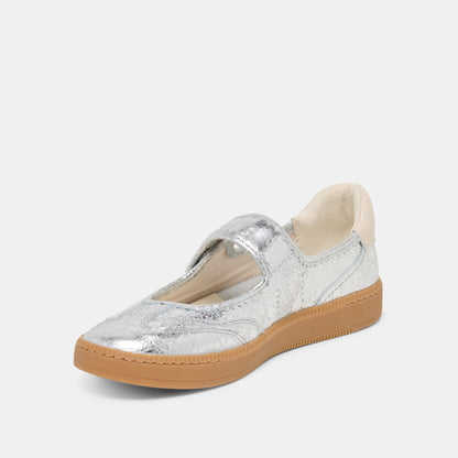 Dolce Vita SHOES Nanet Silver Leather Sneakers