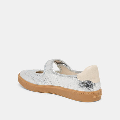 Dolce Vita SHOES Nanet Silver Leather Sneakers