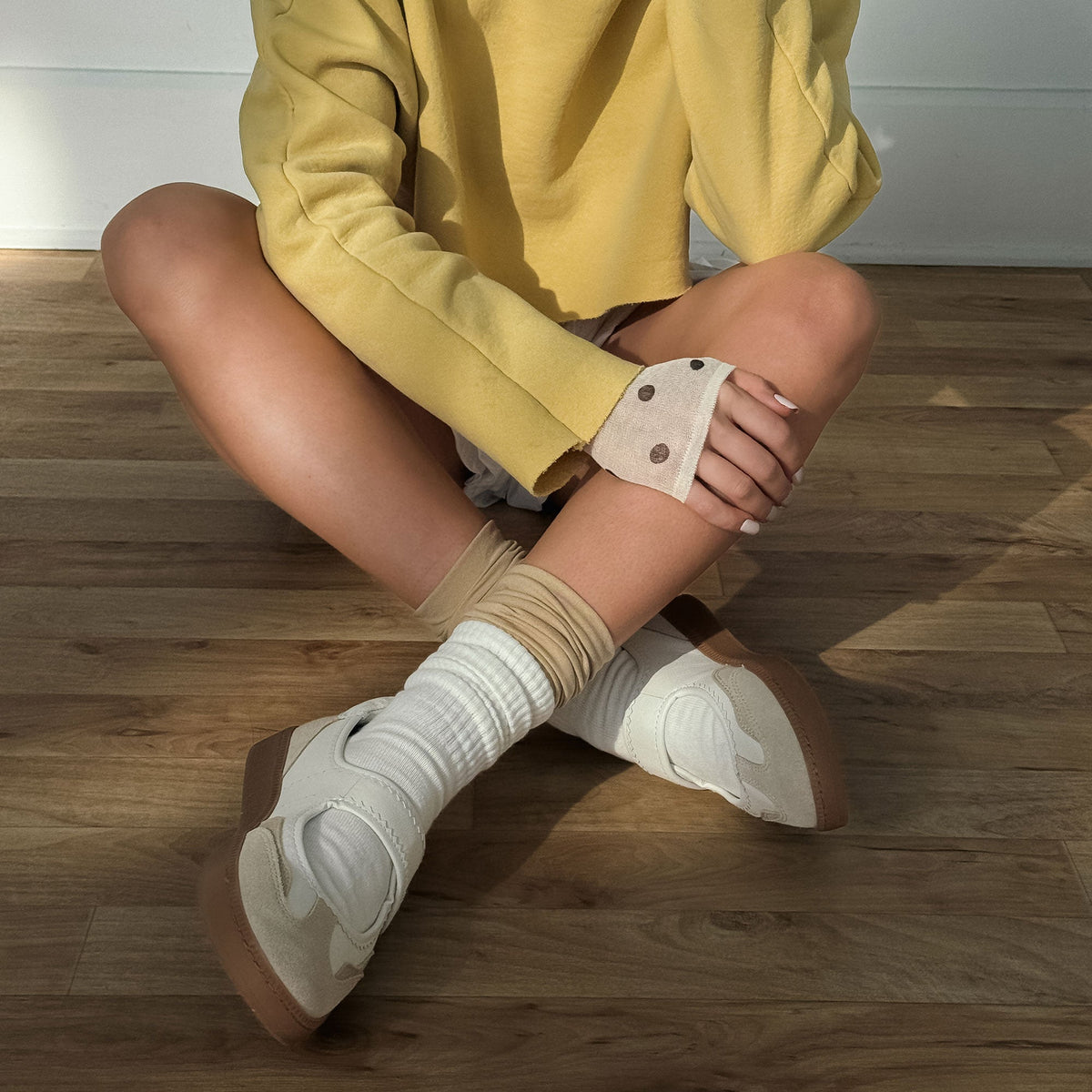 Dolce Vita SHOES Nanet Ivory Multi Leather Sneakers