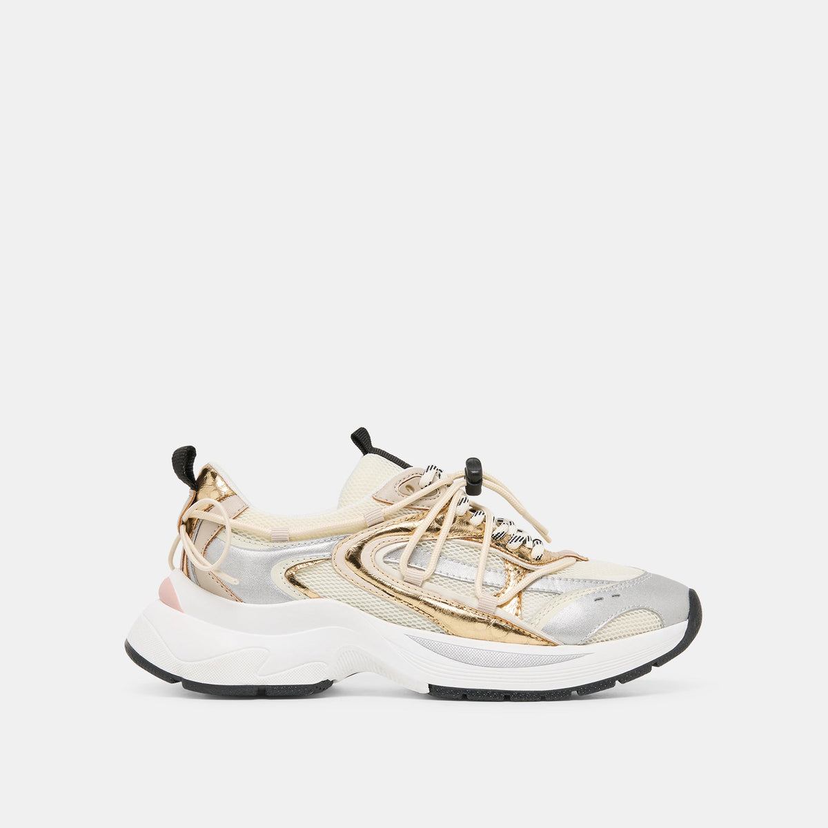 Dolce Vita SHOES Selmar Silver Gold Leather Sneakers