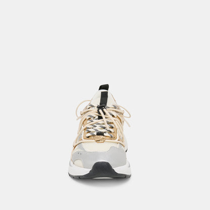 Dolce Vita SHOES Selmar Silver Gold Leather Sneakers