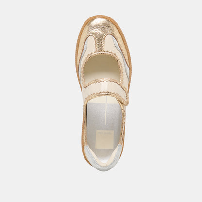 Dolce Vita SHOES NANET Metallic Multi Leather Mary-Jane Sneakers