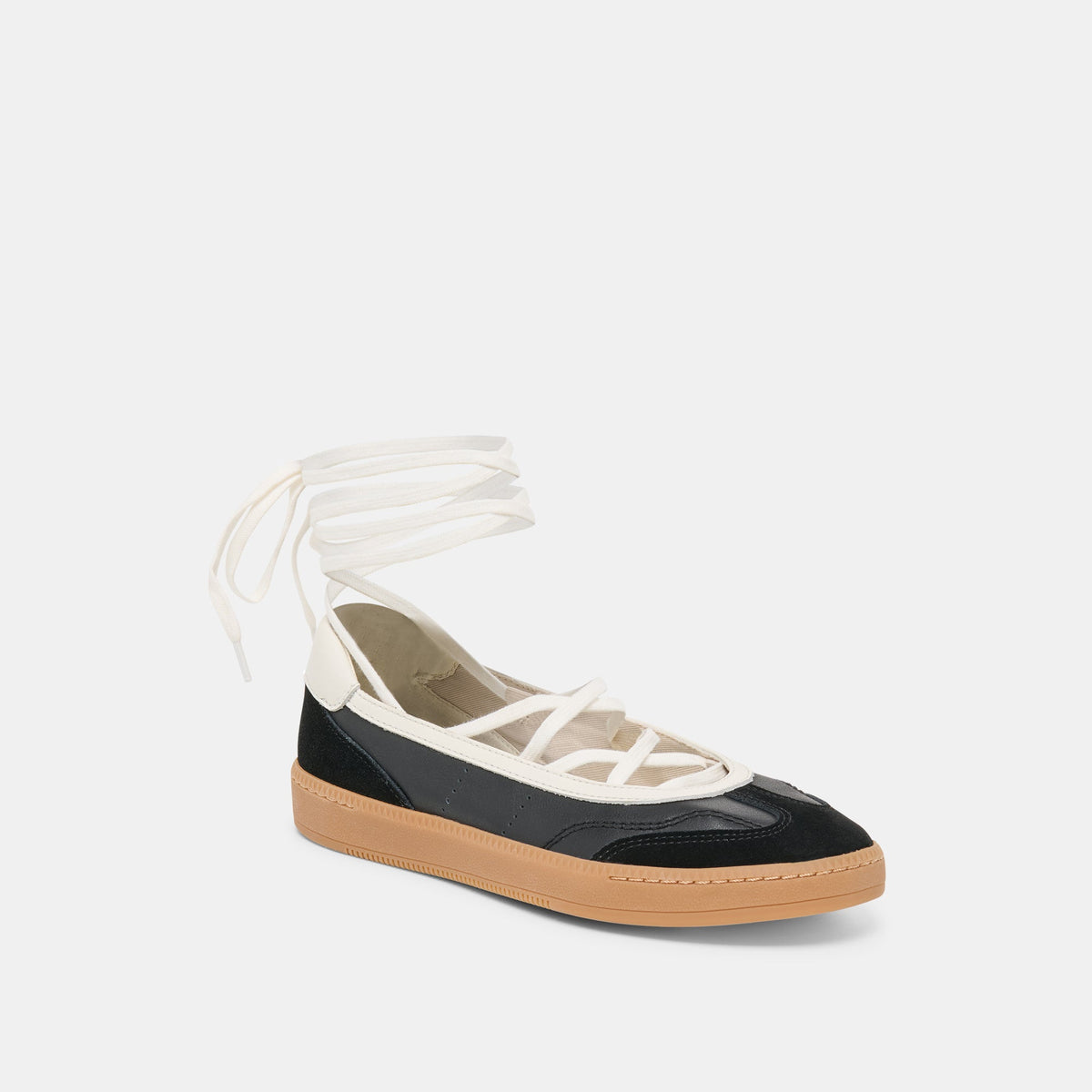 Dolce Vita SHOES Nyomie Black Leather Sneakers