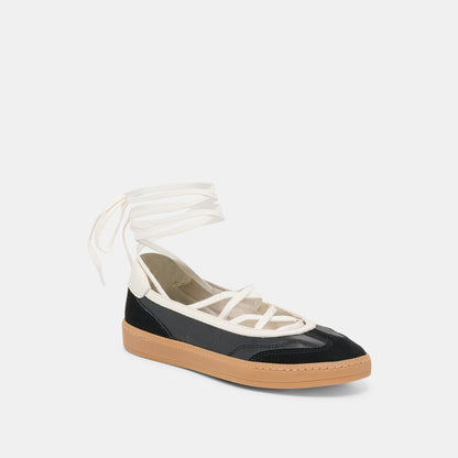 Dolce Vita SHOES Nyomie Black Leather Sneakers