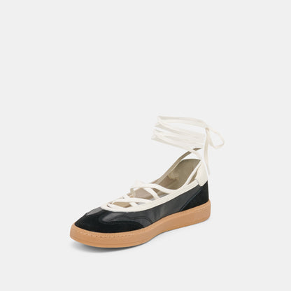 Dolce Vita SHOES Nyomie Black Leather Sneakers