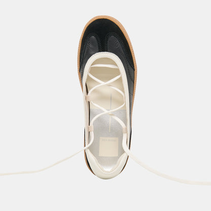Dolce Vita SHOES Nyomie Black Leather Sneakers