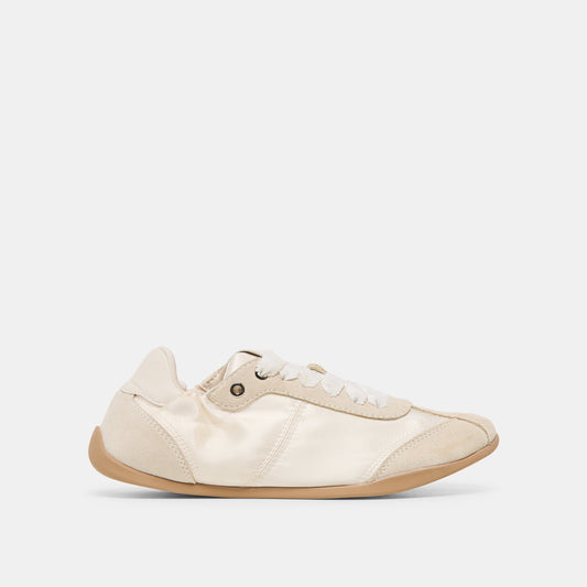 Dolce Vita SHOES Dakoda Off White Satin Sneakers