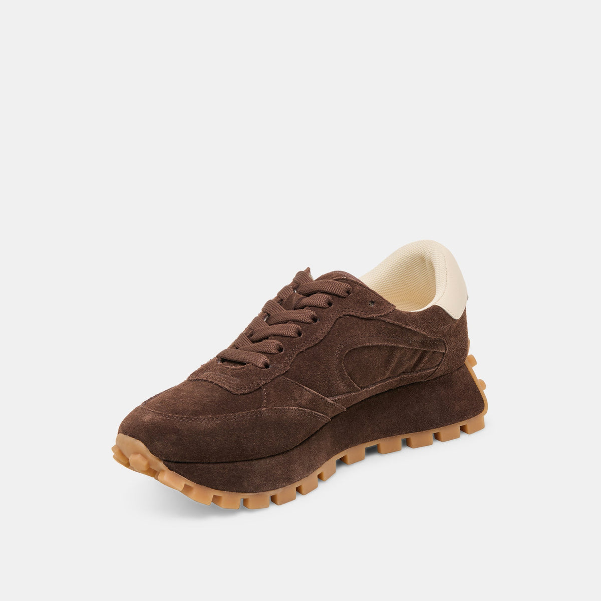 Dolce Vita SHOES Tricia Dk Brown Suede Sneakers