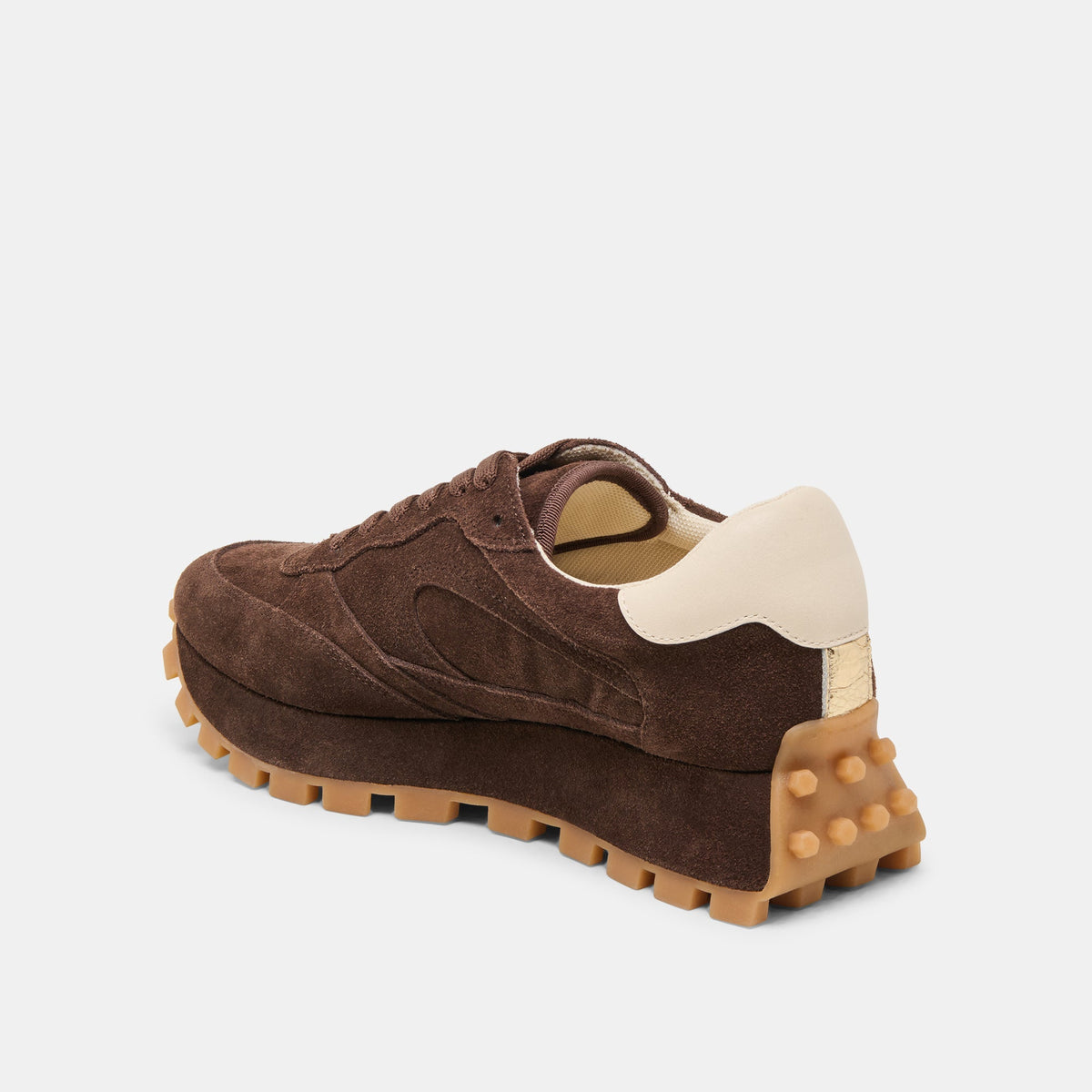 Dolce Vita SHOES Tricia Dk Brown Suede Sneakers