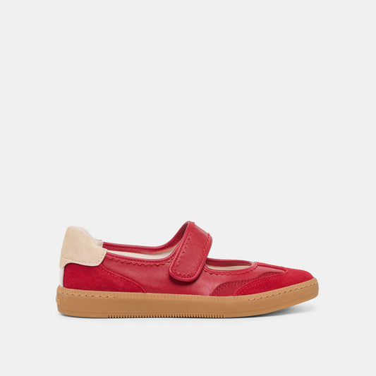 Dolce Vita SHOES Nanet Crimson Leather Sneakers