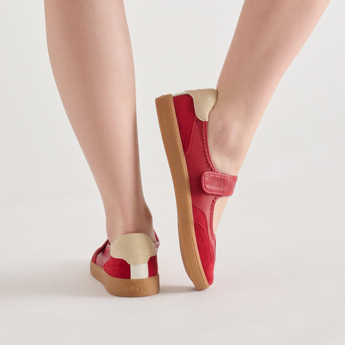 Dolce Vita SHOES Nanet Crimson Leather Sneakers