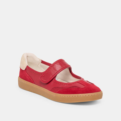 Dolce Vita SHOES Nanet Crimson Leather Sneakers