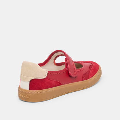 Dolce Vita SHOES Nanet Crimson Leather Sneakers