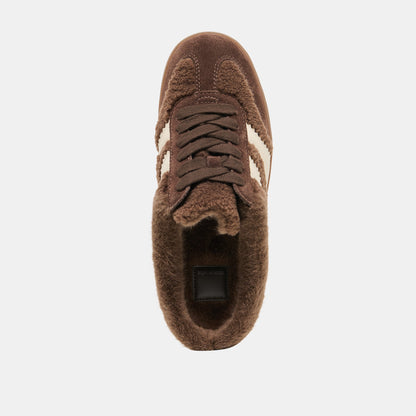 Dolce Vita SHOES Merit Slide Plush Dk Brown Plush Sneakers