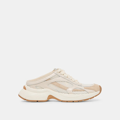 Dolce Vita SHOES SWAYZY Ivory Multi Suede Platform Slip-on Sneakers