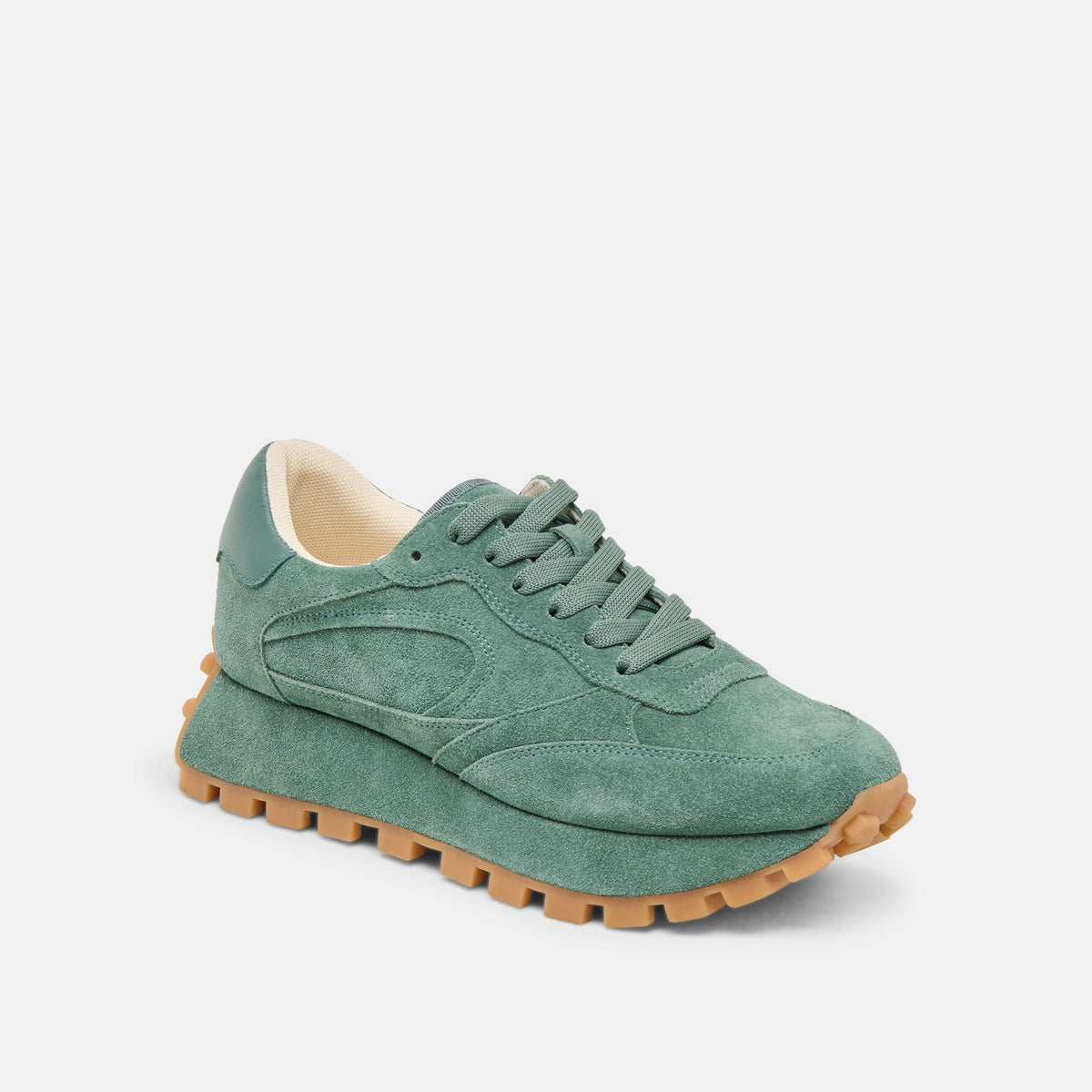 Dolce Vita SHOES Tricia Dk Green Suede Sneakers