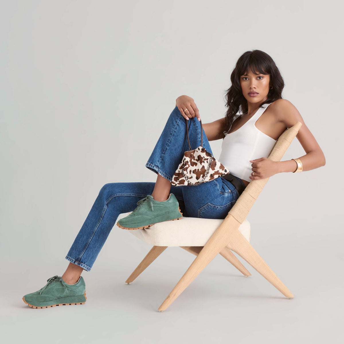 Dolce Vita SHOES Tricia Dk Green Suede Sneakers