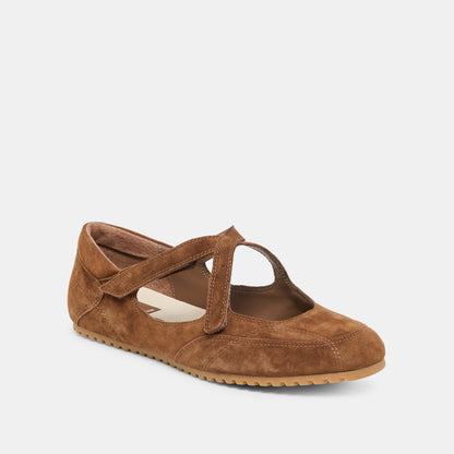 Dolce Vita SHOES YONO Cocoa Suede Ballet Sneaker Flats