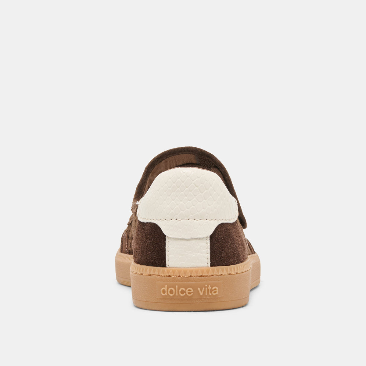 Dolce Vita SHOES NANET Dk Brown Perforated Suede Mary-Jane Ballet Sneakers