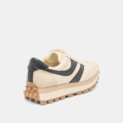 Dolce Vita SHOES TRESA White Black Leather Platform Sneakers