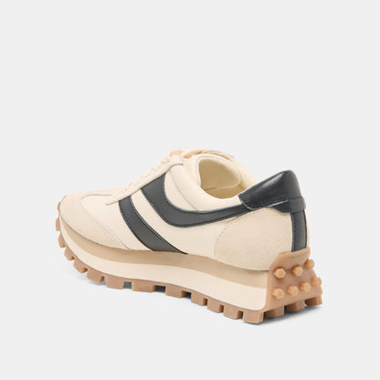 Dolce Vita SHOES TRESA White Black Leather Platform Sneakers