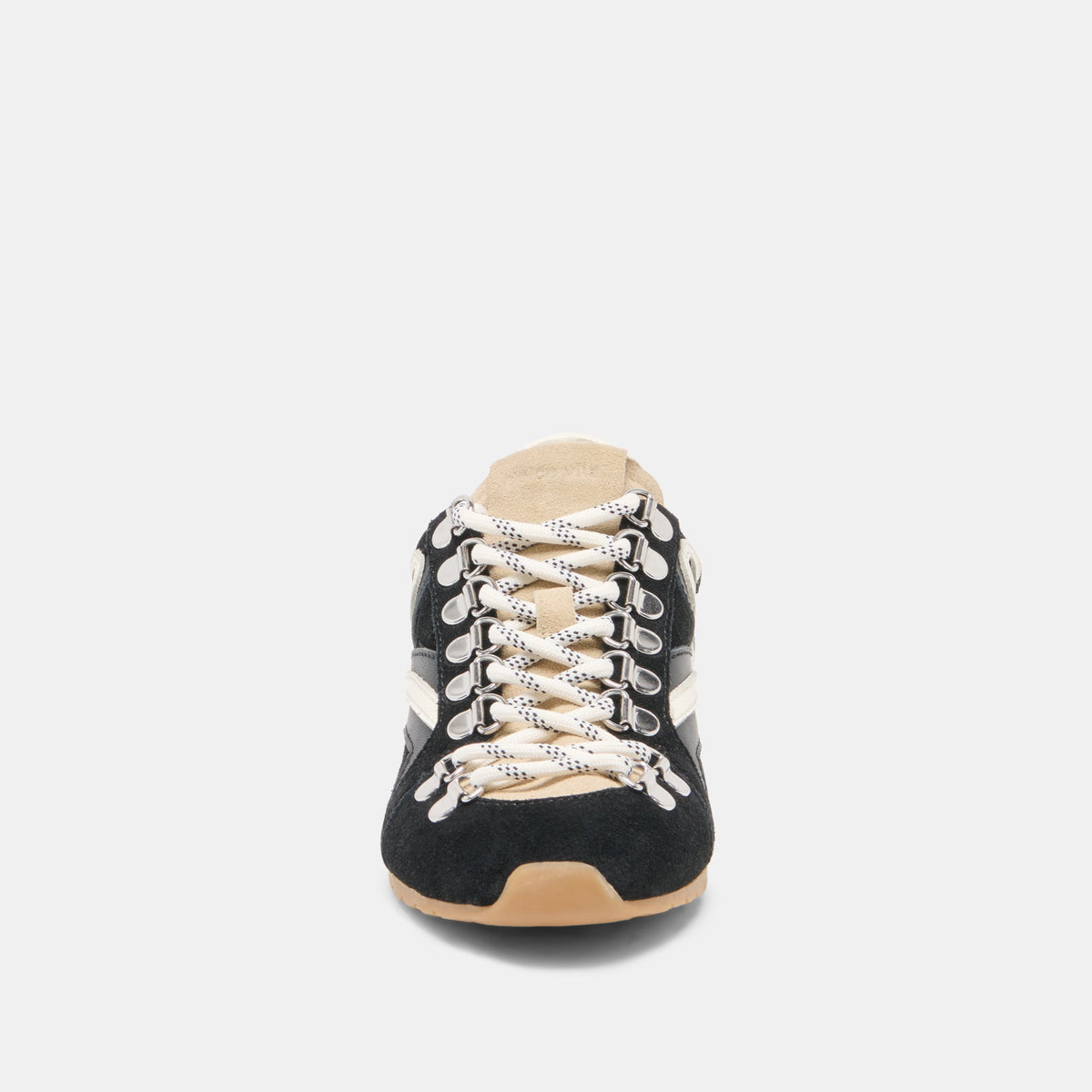 Dolce Vita SHOES DEACON Black White Suede Lace-Up Sneakers