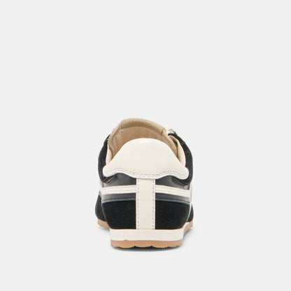 Dolce Vita SHOES DEACON Black White Suede Lace-Up Sneakers