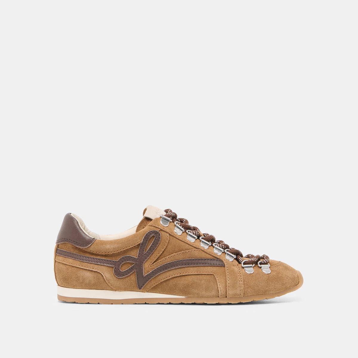 Dolce Vita SHOES DEACON Lt Brown Suede Lace-Up Sneakers