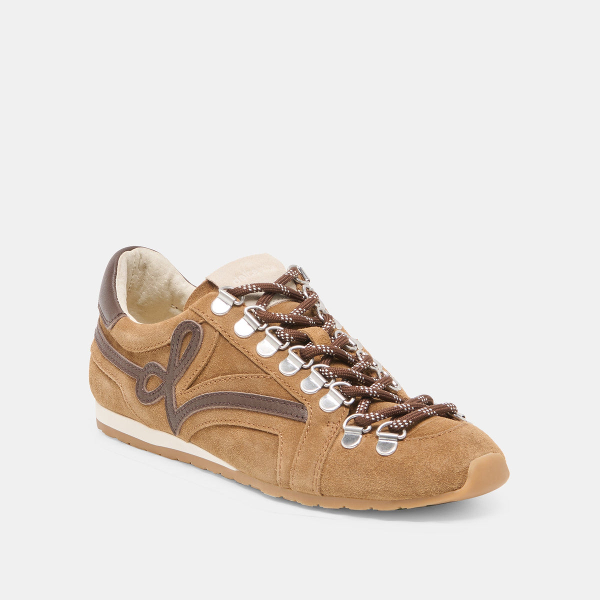 Dolce Vita SHOES DEACON Lt Brown Suede Lace-Up Sneakers