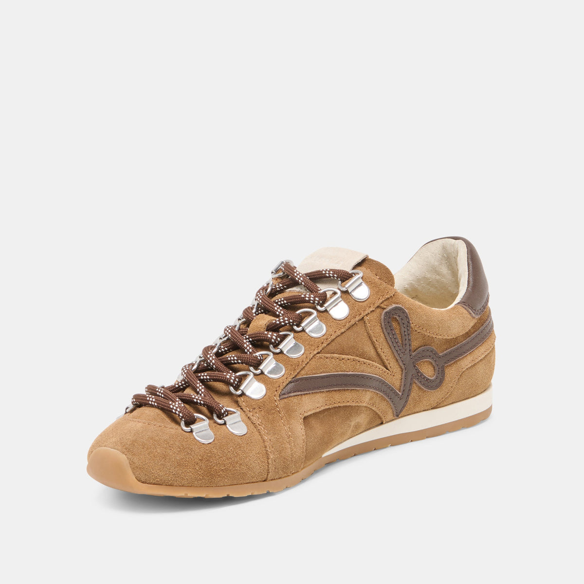 Dolce Vita SHOES DEACON Lt Brown Suede Lace-Up Sneakers