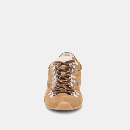 Dolce Vita SHOES DEACON Lt Brown Suede Lace-Up Sneakers