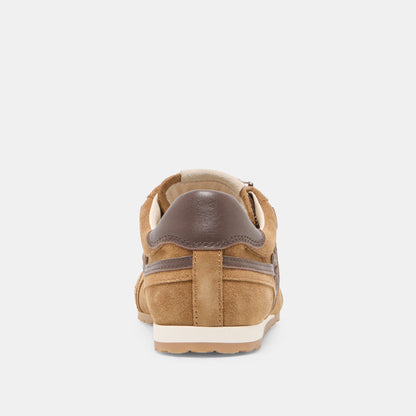 Dolce Vita SHOES DEACON Lt Brown Suede Lace-Up Sneakers