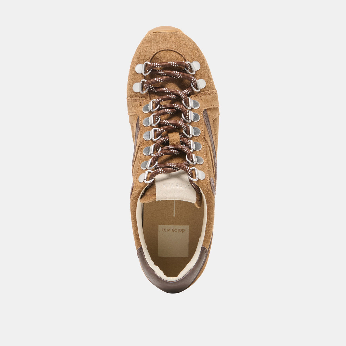Dolce Vita SHOES DEACON Lt Brown Suede Lace-Up Sneakers