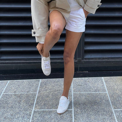 Dolce Vita SHOES Serina Ivory Suede Sneakers